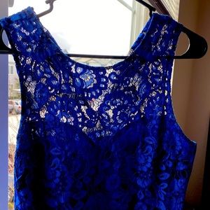 Cobalt Blue Lace Dress-Size 2